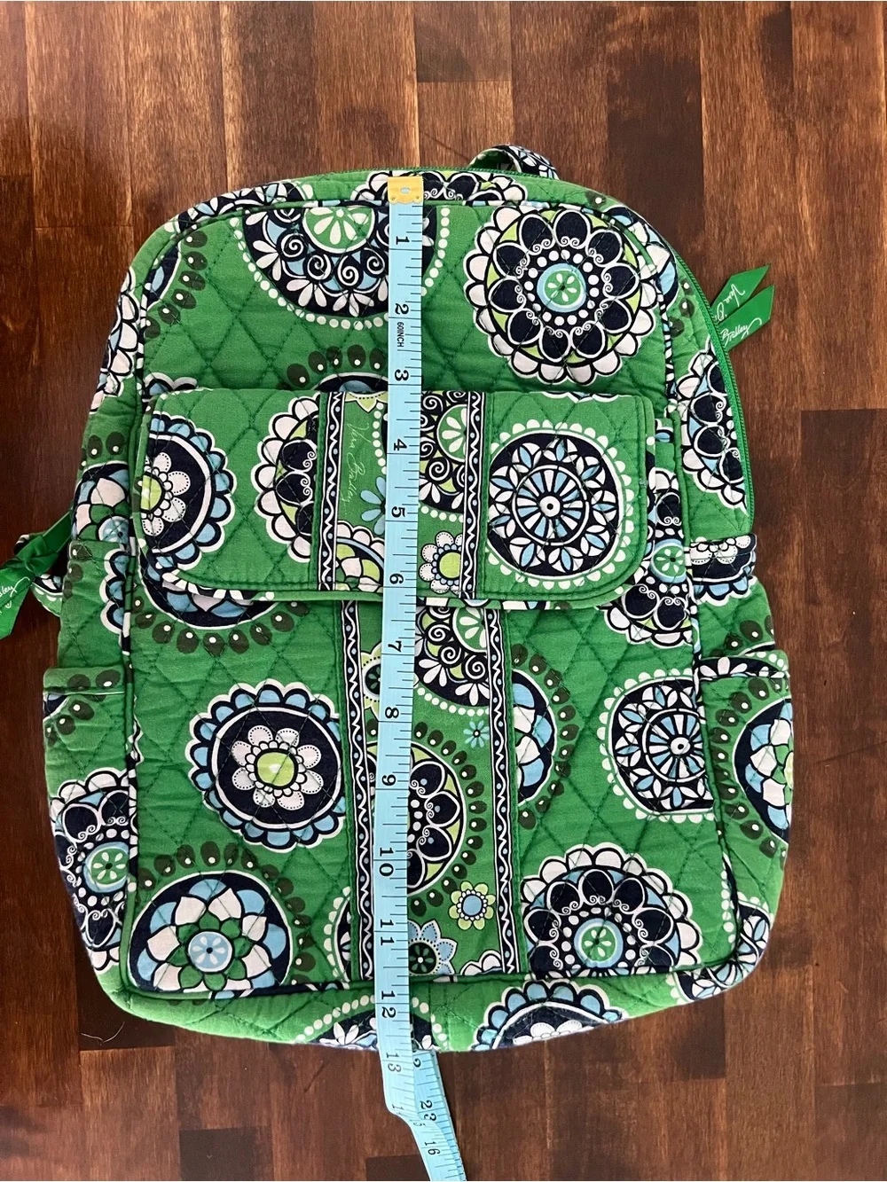 Vera Bradley Cupcake Green Quilted Small Backpack